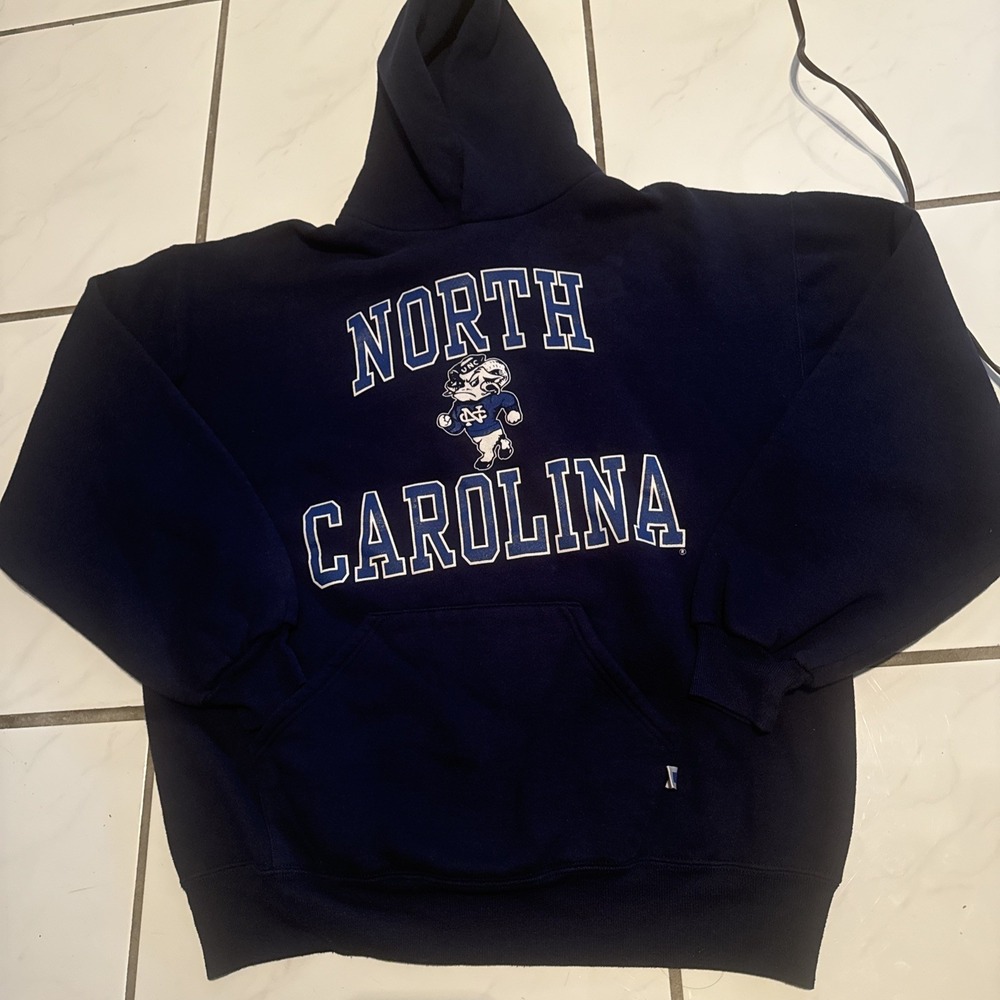 1990s VTG Russell Athletics NCAA North Carolina Tar Heels Boxy Hoodie XL 24x27